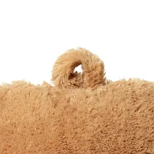 Cojín Para TV Lectura Funda Peluda Camel