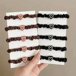 Ligas para el cabello de Corazones x 4 u