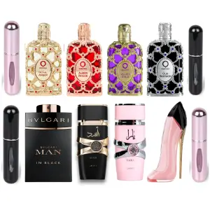 KIT 8 PERFUMES + 4 PERFUMEROS