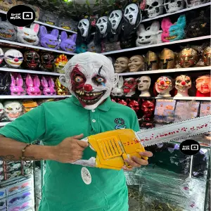 Mascara Latex Payaso Ojo en X Halloween