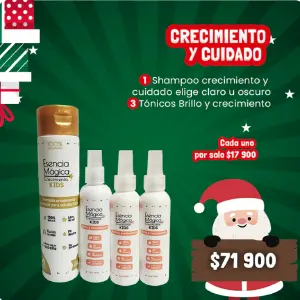 Combo 1 Shampo claro y 3 spray crecimien