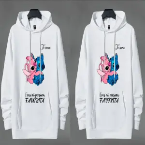 Buzo, Buso Hoodie Parejas Stitch y Angel