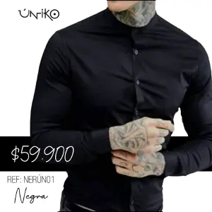 Camisa manga larga cuello neru