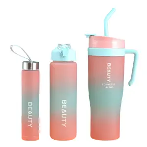 Kit Termos X3 Deporte Botella Pitillo Rs