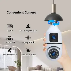 CAMARA MINI DOMO 2 LENTES 1080P BOMBILLO