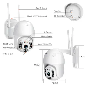 Camara De Vigilancia Ptz Exterior Wifi