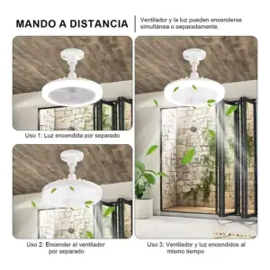 Ventilador De Anillo Led Luz Del Ventila