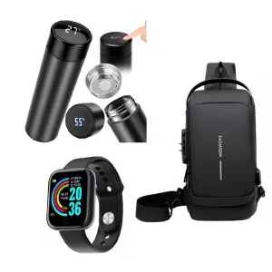 Bolso Antirrobo + Termo + Reloj Y68
