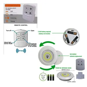 Lampara luz led x3 portatil inalambrica