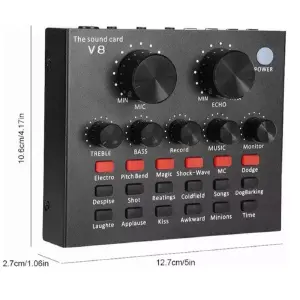 Tarjeta de Sonido V8: La Interfaz de Audio Profesional que Necesitas - Tarjeta De Sonido V8 Interfaz Consola