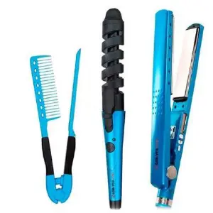Combo Nano Titanium Plancha, Peine Y Riz