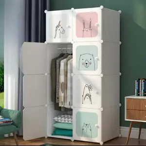 ARMARIO CON DISEÑO INFANTIL BLANCO 2 MOD