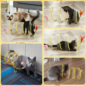 Túnel Plegable para Gatos: ¡La Diversión sin Límites! - Túnel plegable de juguete para gato