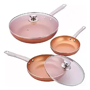 Sartenes Con Tapas Set Cobre