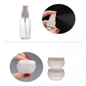 Kit Envases Para Viaje 8 Frascos Estuche