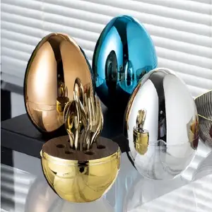 Set De Cubiertos 24pcs Estuche Huevo