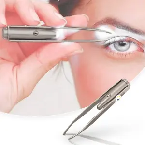 Pinza Luz LED Depilación Cejas PLLED
