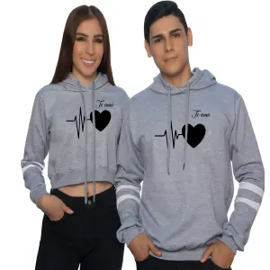 Buzo, Saco Hoodie Parejas corazon