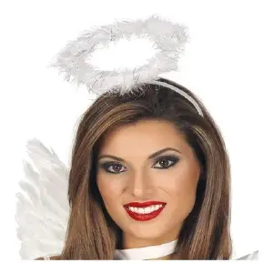 DIADEMA DE ANGEL CON PLUMAS TIPO HALO
