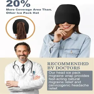 Gorro Gel 360° Alivio Migraña Dolor