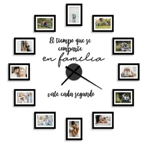 Reloj decorativo porta-retrato familiar