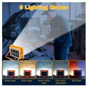 LAMPARA SOLAR IP66 CON LUCES DE ALARMA