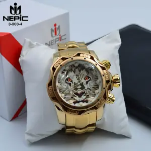 3-203-4 RELOJ NEPIC DORADO BLANCO PULSO
