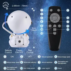 Mini Astronauta Proyector Con Control