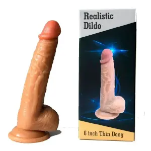 Realistic Dildo Thin Dong 6 Inches