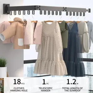Colgador Ganchos Ropa Plegable Extensibl