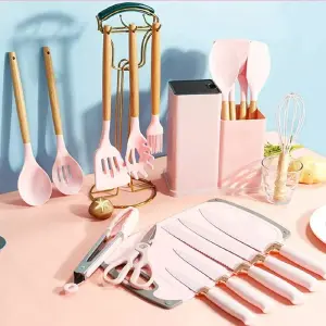 Set Utensilios En Silicona  19 piezas