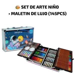 set de arte niña maletin de lujo (145 p