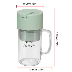Licuadora Recargable Vaso y Pitillo Gym