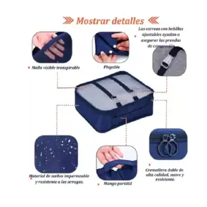 Kit Viajero Organizador De Ropa 7 Piezas