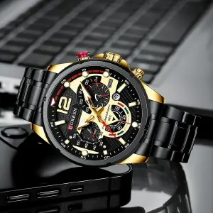 Curren MT07 - Negro Dorado (8395)