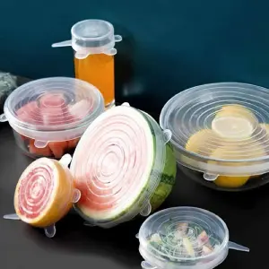 TAPAS DE SILICONA REUTILIZABLES X6