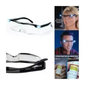 Gafas de lectura con lupa y luz led reca
