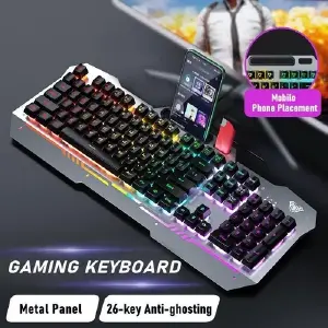Teclado Rgb Gamer Ergonómico F3010 ⚡