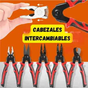 Alicate de Cabeza Intercambiable 5 en 1