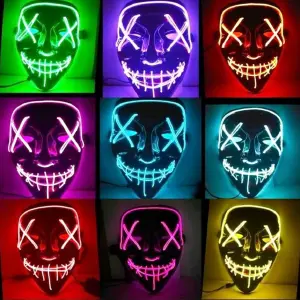 Mascara Halloween Led Mascaras De Purga