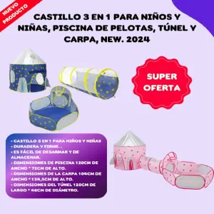 Kit Castillo Niños Túnel Piscina Pelotas: ¡Diversión sin Límites! - Kit Castillo Niños Tunel Piscina Pelotas