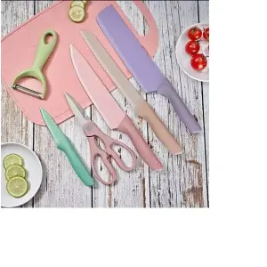 SET CUCHILLOS COLORES - TABALA DE PICAR