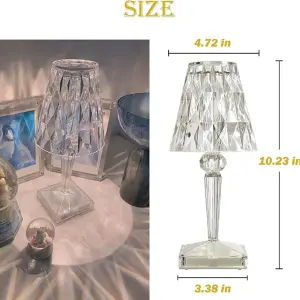 Lámpara De Mesa Con Diamantes