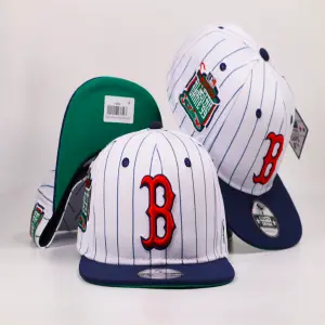 Gorra plana Boston azul osc rayas