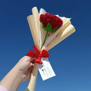 Ramo 1 rosa a crochet