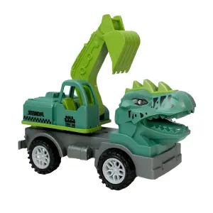 Retroexcavadora Bulldozer Dinosaurio Con