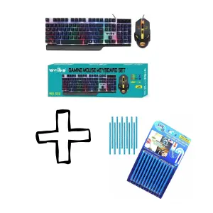 Kit Teclado Mouse Alámbrico + Palitos Ba