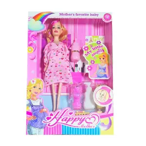 Muñeca Vestido Madre Accesorios Mascotas