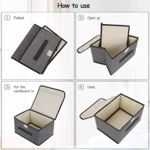 Caja Organizador Con Tapa Plegable X3