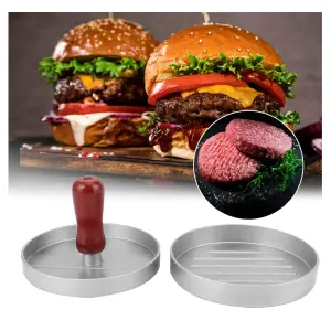 Molde Prensa Carne Hamburguesa Metal